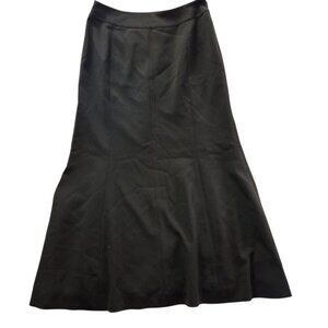 Jones New York Black Mermaid Maxi Skirt | Flared Gored Workwear | Size 6